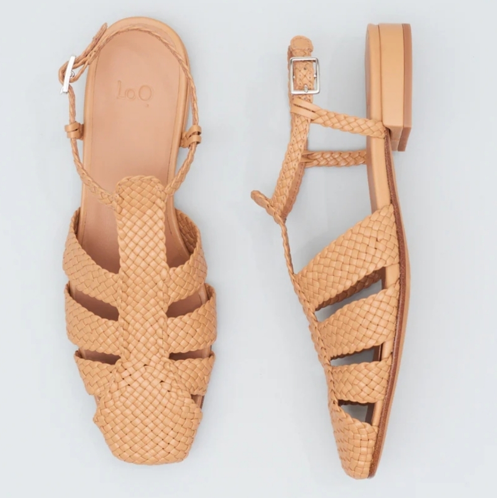 Loq Arlo Fisherman Sandal In Dune Size 39 Close Toe Leather Tan
